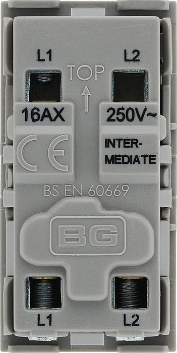 BG EMSW13G Euro Module 10AX Intermediate Switch - Grey - westbasedirect.com