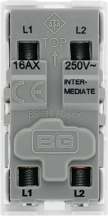 BG EMSW13W Euro Module 10AX Intermediate Switch - White - westbasedirect.com