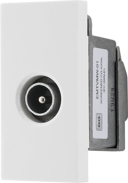 BG EMTVMW Euro Module IEC Male - White - westbasedirect.com