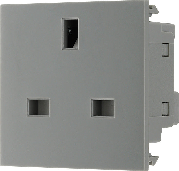 BG EMUKSG Euro Module 13A UK Unswitched Socket - Grey - westbasedirect.com