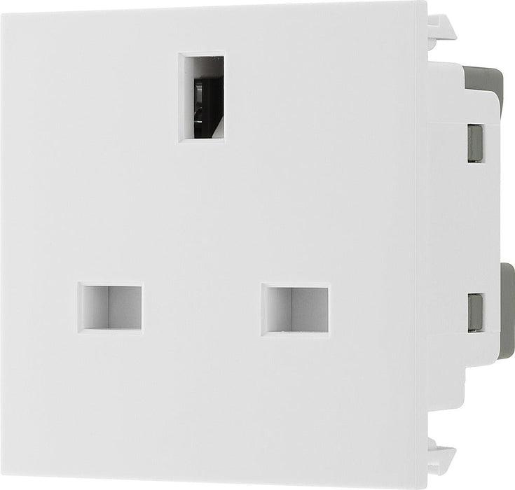 BG EMUKSW Euro Module 13A UK Unswitched Socket - White - westbasedirect.com
