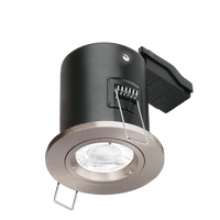 Aurora EN-FD101SN EFD GU10 Fixed Lock Ring Aluminium Fire-Rated Downlight - Satin Nickel