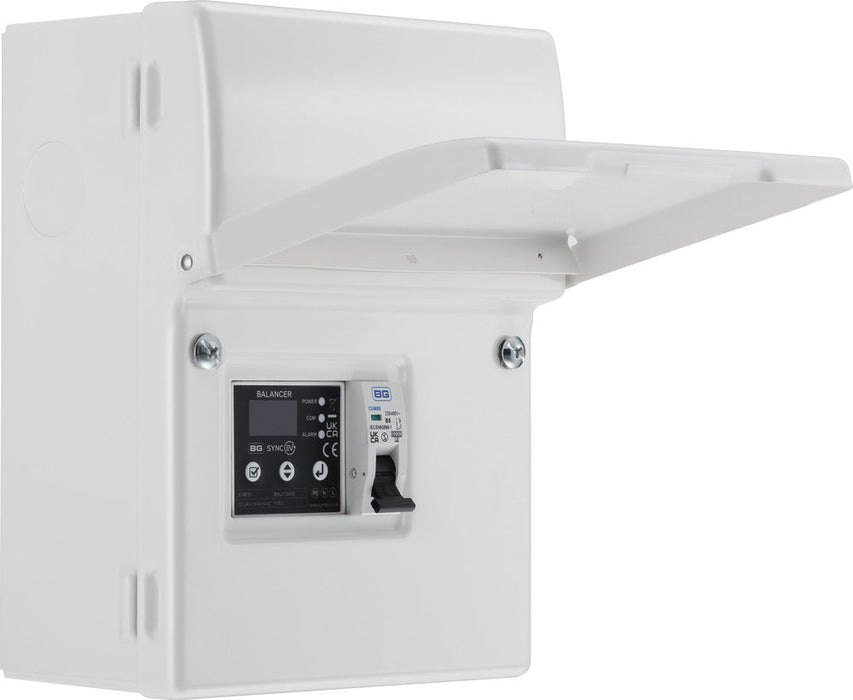 BG SyncEV EVAB1ETP400 Balancer EV Load Management CT Hub Three Phase in IP20 Enclosure 6A MCB + 1x120A CT - westbasedirect.com