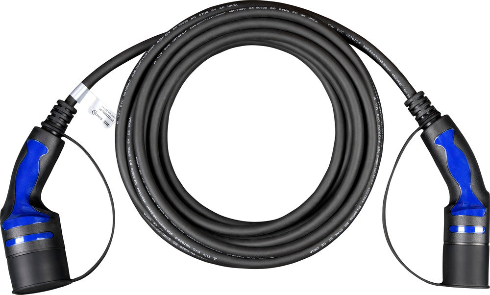 SyncEV EVC22328SL Mode 3 EV Charging Cable 8m Type 2 to Type 2 Single Phase - westbasedirect.com
