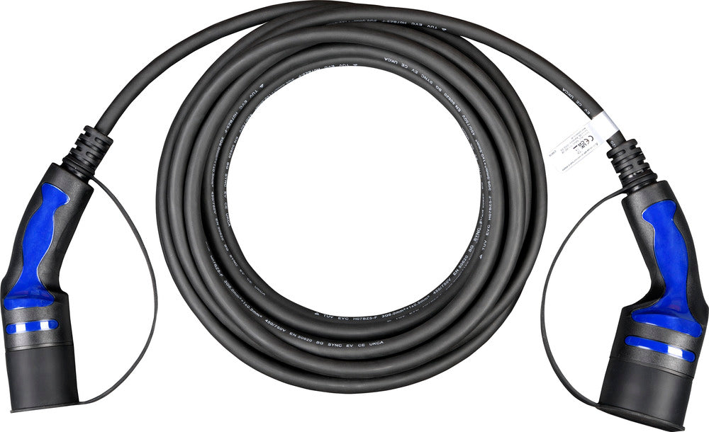 SyncEV EVC22328SL Mode 3 EV Charging Cable 8m Type 2 to Type 2 Single Phase - westbasedirect.com