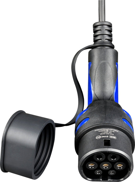 SyncEV EVCM221310 Mode 2 EV Charging Cable 10m 3 Pin Plug to Type 2 - westbasedirect.com