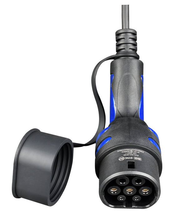 SyncEV EVCM22135 Mode 2 EV Charging Cable 5m 3 Pin Plug to Type 2 - westbasedirect.com