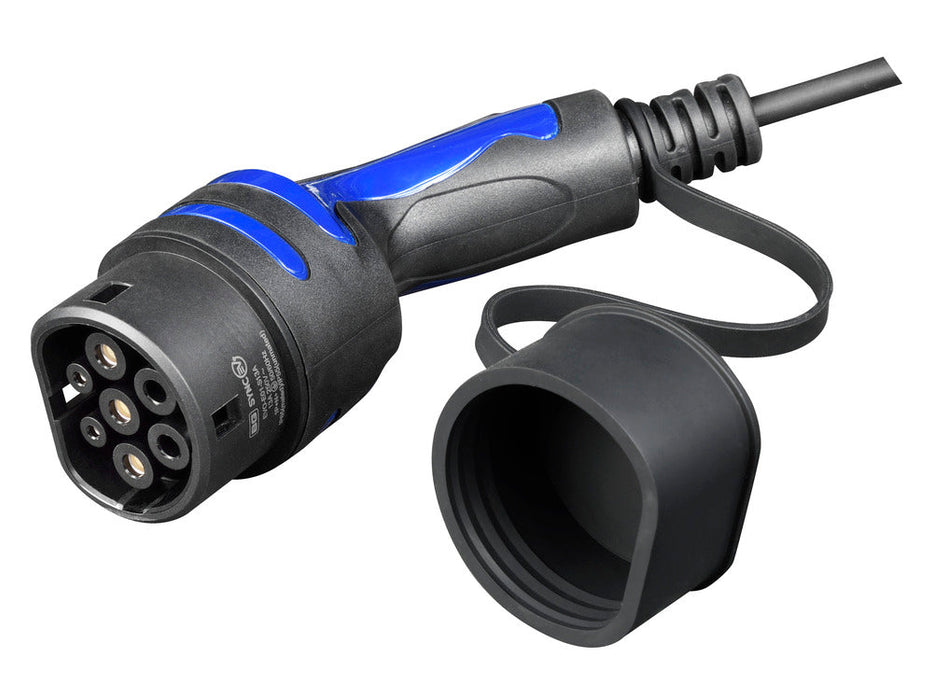 SyncEV EVCM22135 Mode 2 EV Charging Cable 5m 3 Pin Plug to Type 2 - westbasedirect.com
