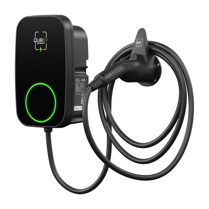 Rolec EVON0095 QUBEV Smart EV Charger Type 2 5m Tethered 32A (7.4kW) - westbasedirect.com