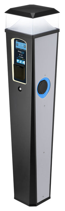 BG SyncEV EVPCFSM27NBGRP Pro Charger Floor Mount Dual Socket Outlet Single Phase 2X7.4kW Integrated MID Meter 4G Pay Terminal - westbasedirect.com