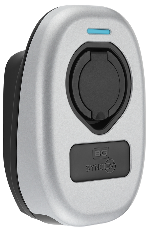 BG SyncEV EVWC2S22GGR EV Wall Charger 22kW Three Phase Type 2 Socketed Wi-Fi/LAN/4G/RFID - Black - westbasedirect.com