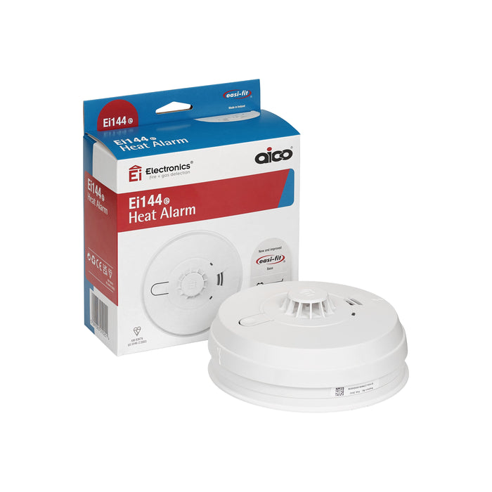 Aico Ei144e Heat Alarm Mains Powered with 9V Alkaline Battery Backup - westbasedirect.com