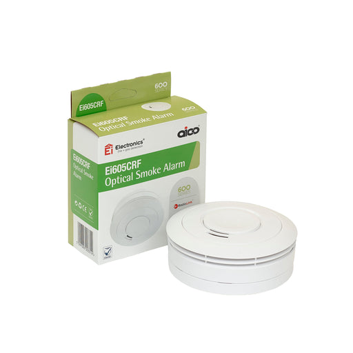 Aico EI605CRF Battery Powered RadioLINK Optical Smoke Alarm with 9V Alkaline Battery - westbasedirect.com