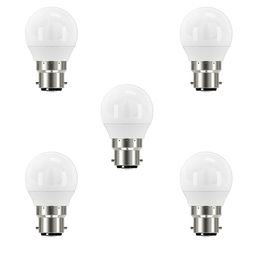 Eveready S14320 B22 BC Golf LED Bulb Opal 4.9W 470lm Cool White 4000K (5 Pack) - westbasedirect.com