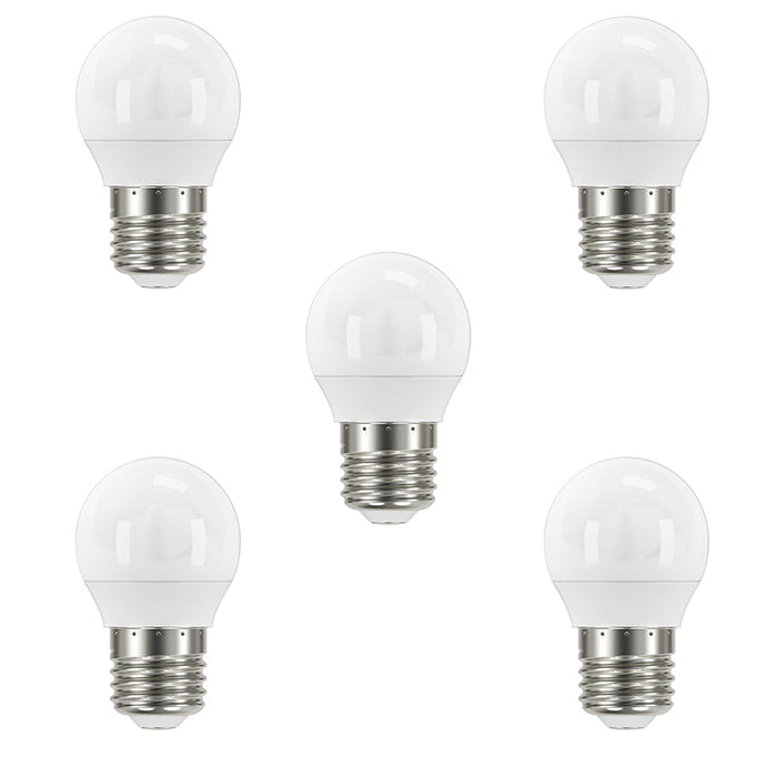 Eveready S13606 E27 ES Golf LED Bulb Opal 4.9W 470lm Warm White 3000K (5 Pack) - westbasedirect.com