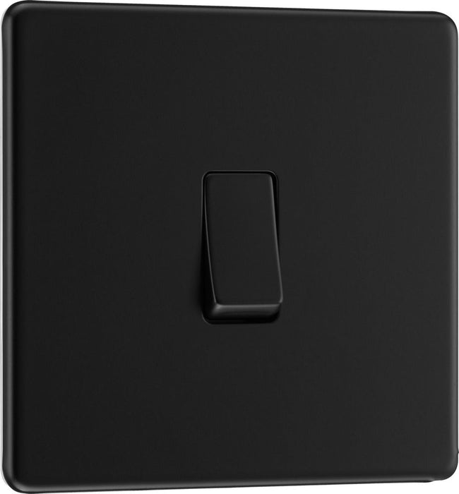 BG FFB13 Flatplate Screwless Intermediate Light Switch 10A - Matt Black - westbasedirect.com