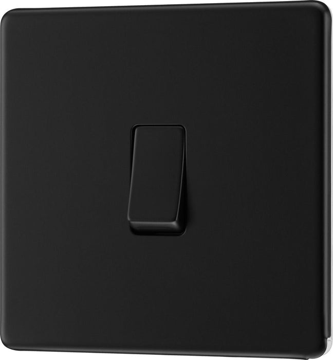 BG FFB13 Flatplate Screwless Intermediate Light Switch 10A - Matt Black - westbasedirect.com
