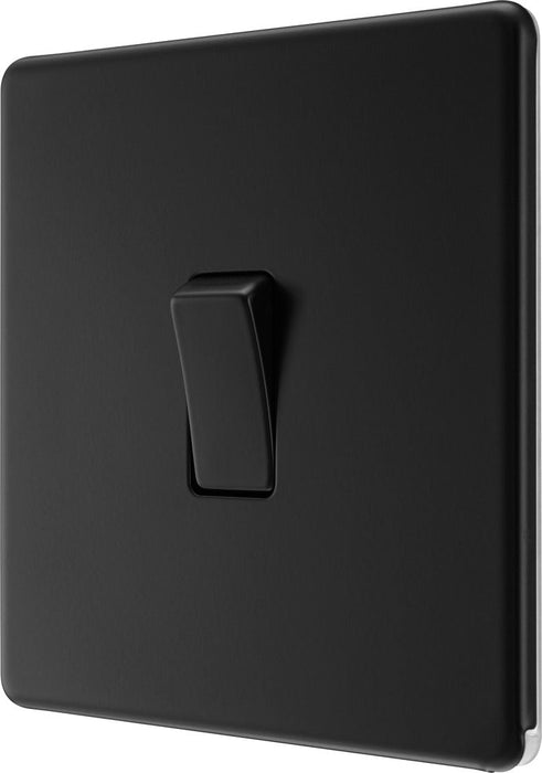 BG FFB13 Flatplate Screwless Intermediate Light Switch 10A - Matt Black - westbasedirect.com