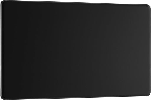 BG FFB95 Flatplate Screwless Double Blanking Plate - Matt Black - westbasedirect.com
