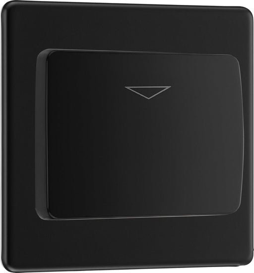 BG FFBKYCSB Flatplate Screwless Hotel Key Card Switch 16A - Black Insert - Matt Black - westbasedirect.com