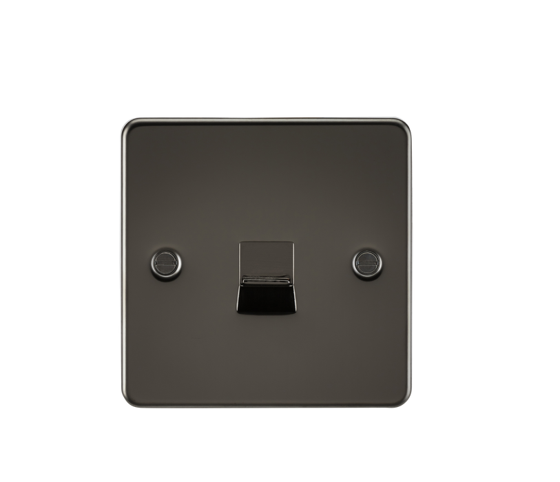 Knightsbridge FP7300GM Flat Plate Telephone Master Socket - Gunmetal - westbasedirect.com