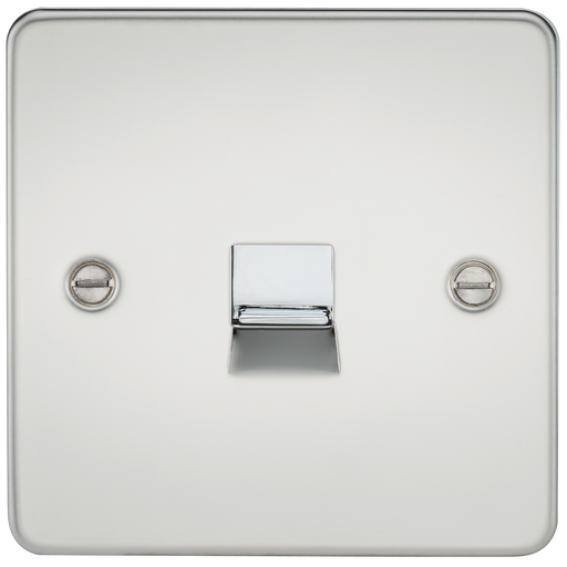 Knightsbridge FP7300PC Flat Plate Telephone Master Socket - Polished Chrome - westbasedirect.com