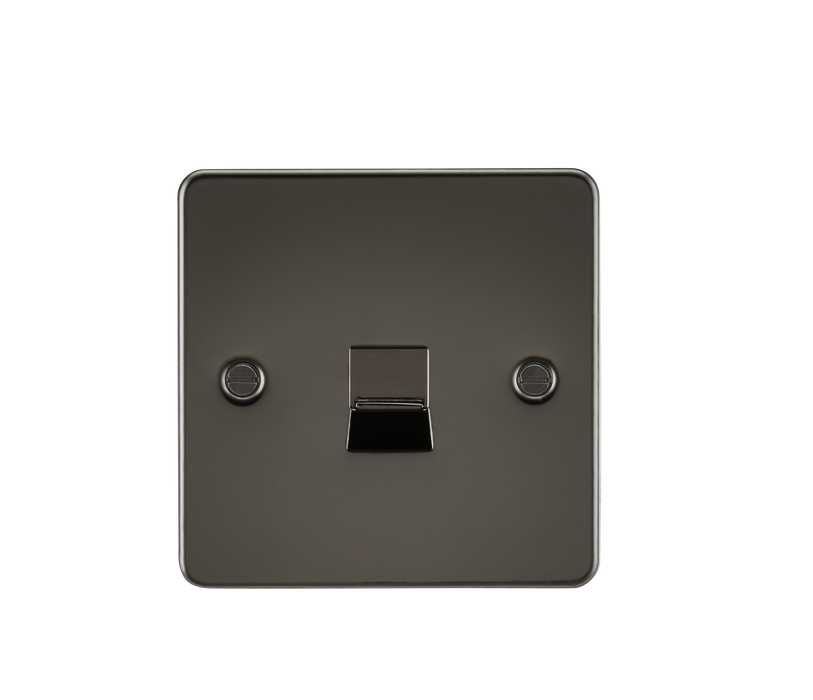Knightsbridge FP7400GM Flat Plate Telephone Extension Socket - Gunmetal - westbasedirect.com