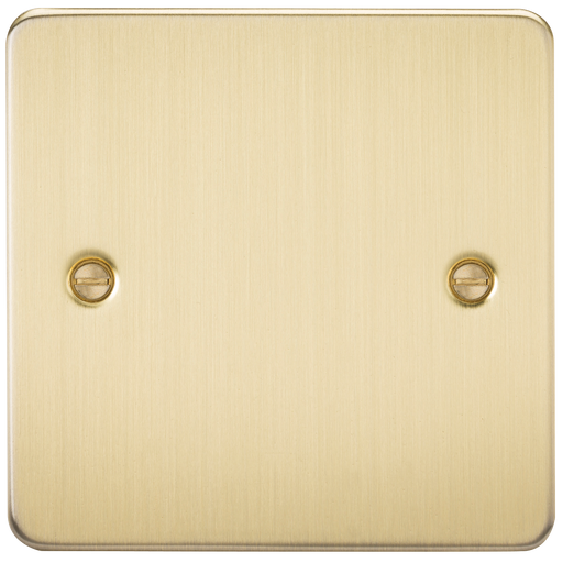 Knightsbridge FP8350BB Flat Plate 1G Blanking Plate - Brushed Brass - westbasedirect.com