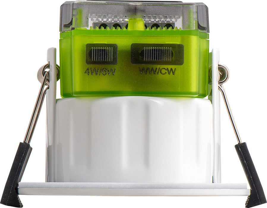 Luceco FTR6WD2W/10 FType MK2 4W/6W 690lm Power Change & CCT Change 3000K/4000K Dim2Warm Dimmable IP65 White - Regressed (10 Pack) - westbasedirect.com