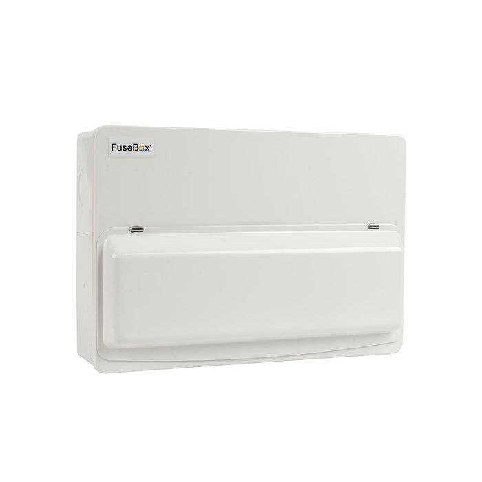 FuseBox F2010DXA 14 Module 10 Way Unpopulated + 100A Switch, 2x80A Type A 30mA RCD & T2 SPD - westbasedirect.com