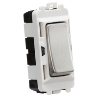 Knightsbridge GDM001BC 20AX 2 Way SP Grid Module - Brushed Chrome