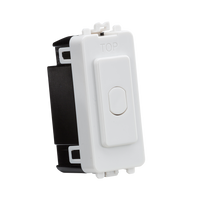 Knightsbridge GDM014U 1G 1-Way 10-200W 10-100W LED Trailing Edge Dimmer (Press Type) - White