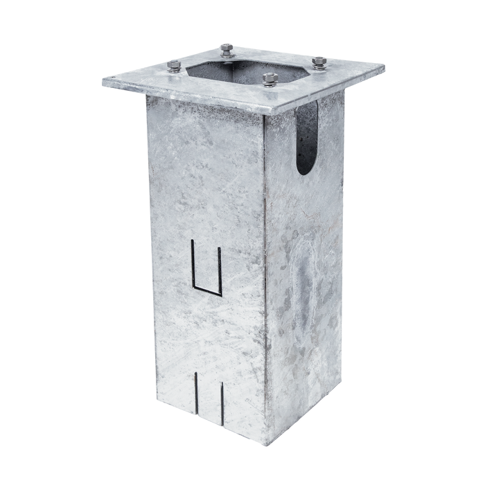 Rolec GMPG0010 AutoCharge Galvanised Steel Ground Mounting Base - westbasedirect.com