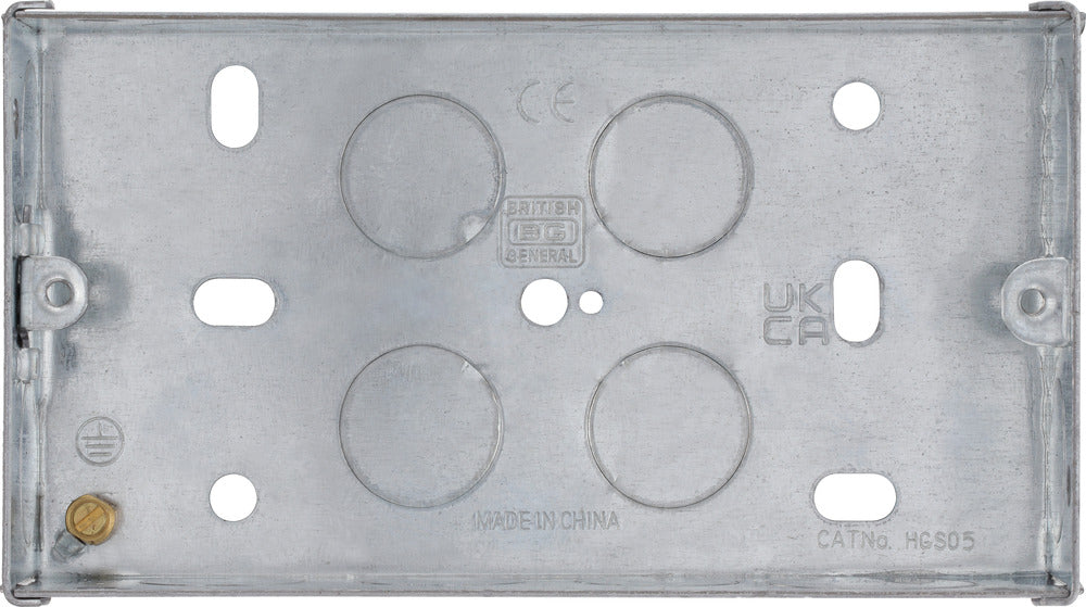 BG HGS05 2G 35mm Steel Knockout Box - westbasedirect.com