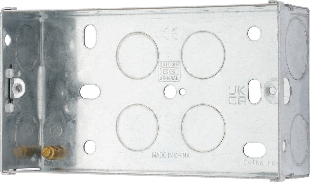 BG HGS05 2G 35mm Steel Knockout Box - westbasedirect.com