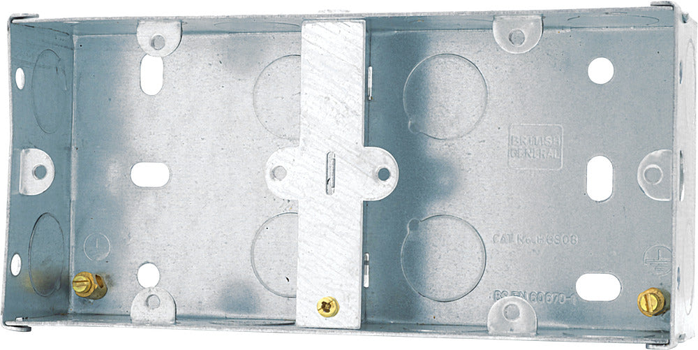 BG HGS08 35mm Dual Steel Knockout Box - westbasedirect.com