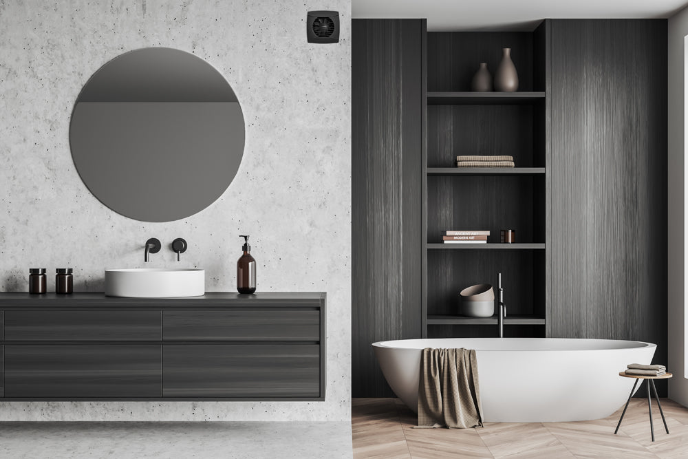 Velair EVEHA100T003 Helix Air Extractor Fan Timer 100mm Black - westbasedirect.com