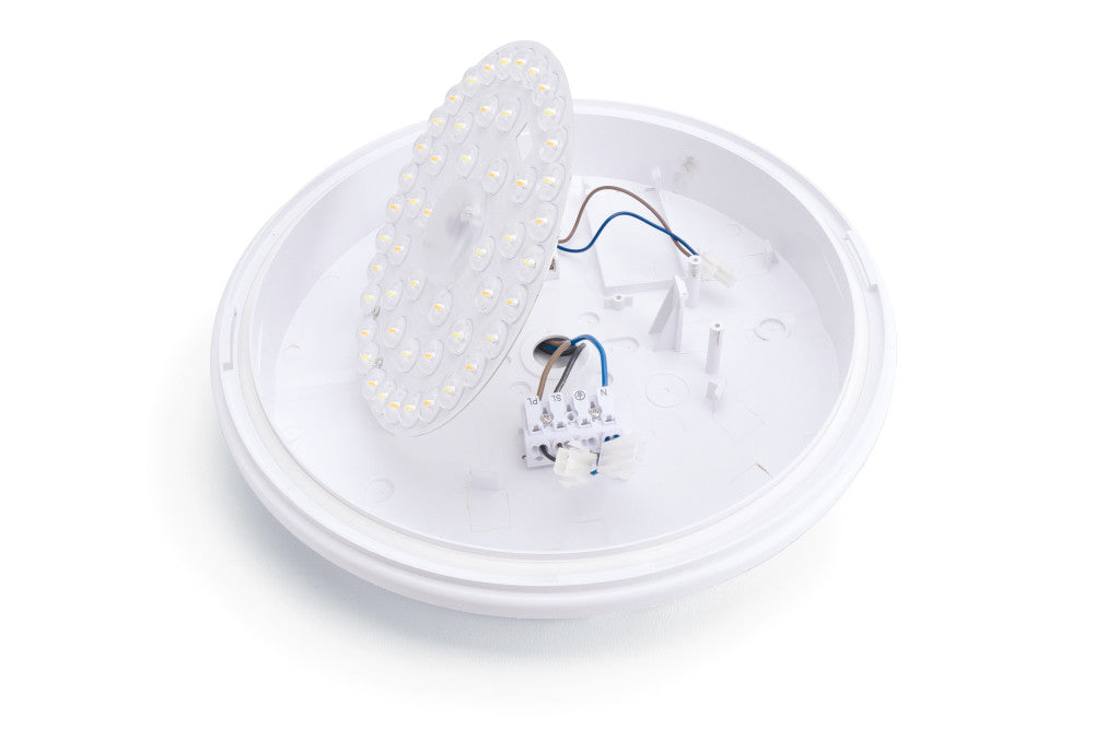 Integral ILBHA070 Tough Shell Pro Bulkhead 325mm Dia IP65 10/14/18W 3000/4000/6000K IK10 110 Beam Non-Dimm White 120Lm/W - westbasedirect.com