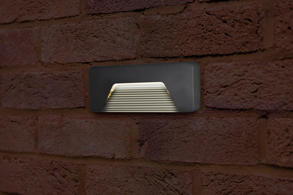 Integral ILBLA017 Outdoor Decorative Wall Light Pathlux Brick IP65 150Lm 3W 3000K Down Light Dark Grey - westbasedirect.com