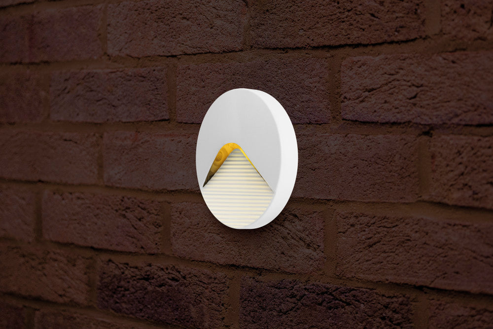 Integral ILBLA020 Outdoor Decorative Wall Light Pathlux Step IP65 100Lm 2.2W 3000K Down Light White - westbasedirect.com