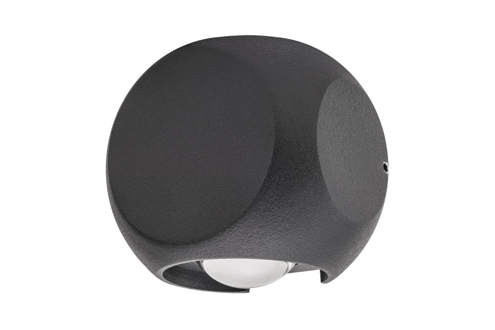 Integral ILDEB034 Outdoor Decorative Wall Light Crosscube 230Lm 4.3W 3000K 2 Way Light Dark Grey - westbasedirect.com