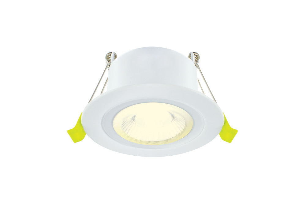 Integral ILDLFR65M001 EcoGuard Fire Rated Downlight 65mm Cutout IP65 600lm 5W 3000K 38 Beam Dimmable White - westbasedirect.com