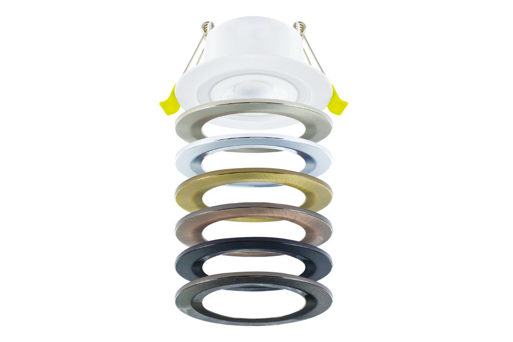 Integral ILDLFR65M004 EcoGuard Smart Fire Rated Downlight Fast Connect, 65mm Cutout, IP65, 600lm, 5W, RGB 2700-6500K, 38 Beam Dimmable White - westbasedirect.com
