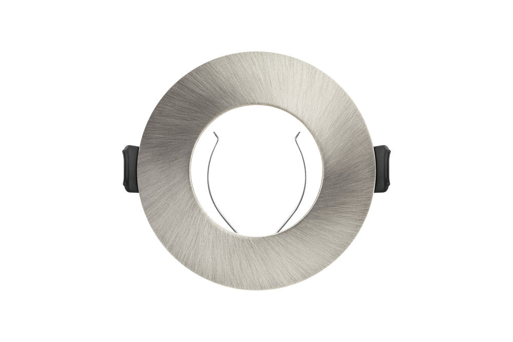 Integral ILDLFR70D002-4 Evofire Fire Rated Downlight 70mm Cutout IP65 Satin Nickel Round +GU10 Holder (4 Pack) - westbasedirect.com