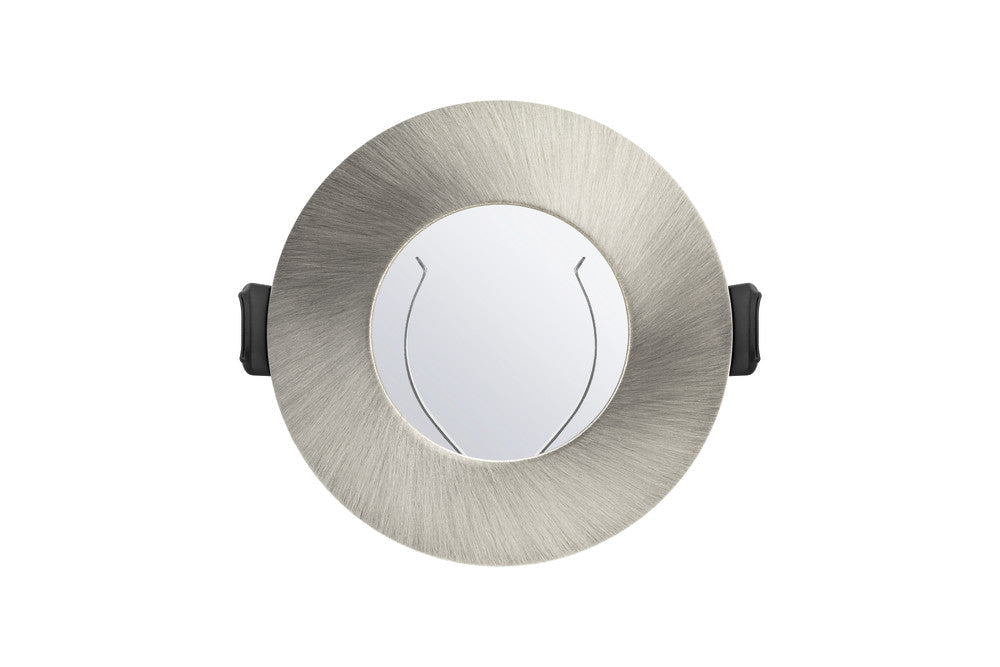 Integral ILDLFR70D002 Evofire Fire Rated Downlight 70mm Cutout IP65 Satin Nickel Round +GU10 Holder - westbasedirect.com