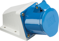 Knightsbridge IN0012 240V IP44 32A Angled Surface Mount Socket 2P+E