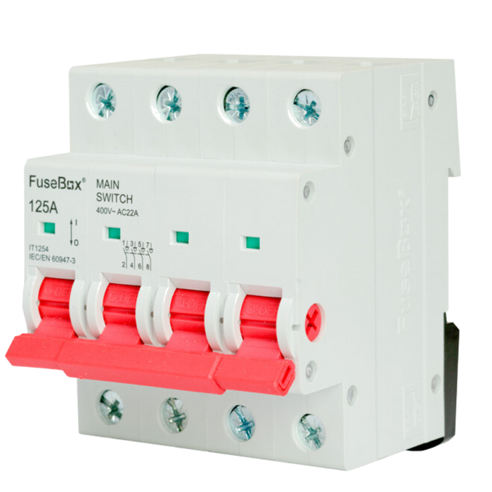 FuseBox IT1254 125A AC22A 4P Main Switch - westbasedirect.com