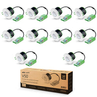 JCC JC1001WHCP V50 Fire-rated LED downlight 6W 700lm IP65 White -Contractor pack of 10