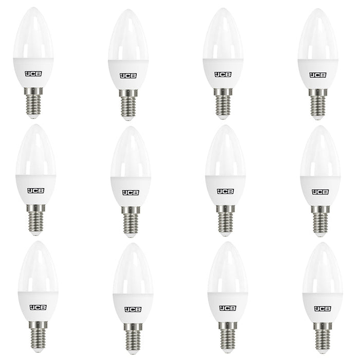 JCB S10977 E14 SES Candle LED Bulb Opal 3W 250lm Warm White 3000K (12 Pack) - westbasedirect.com