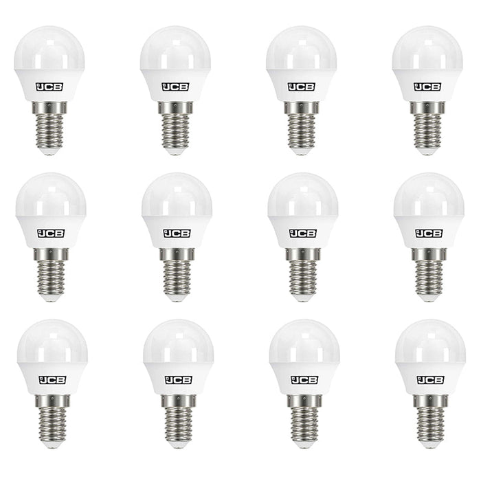JCB S10968 E14 SES Golf LED Bulb Opal 3W 250lm Warm White 3000K (12 Pack) - westbasedirect.com
